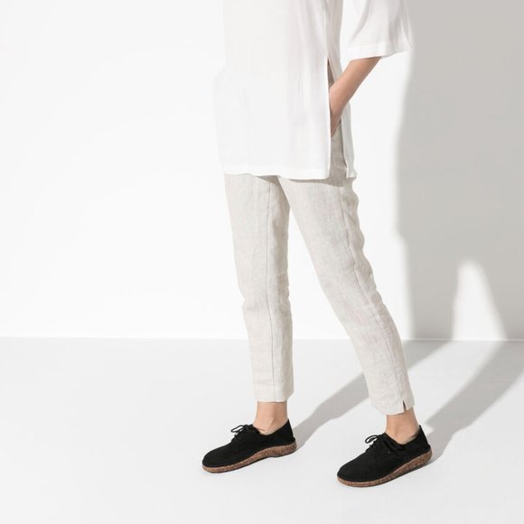 Birkenstock Shoes - Birkenstock • Gary lace up shoes oxfords black suede leather cork sole slide